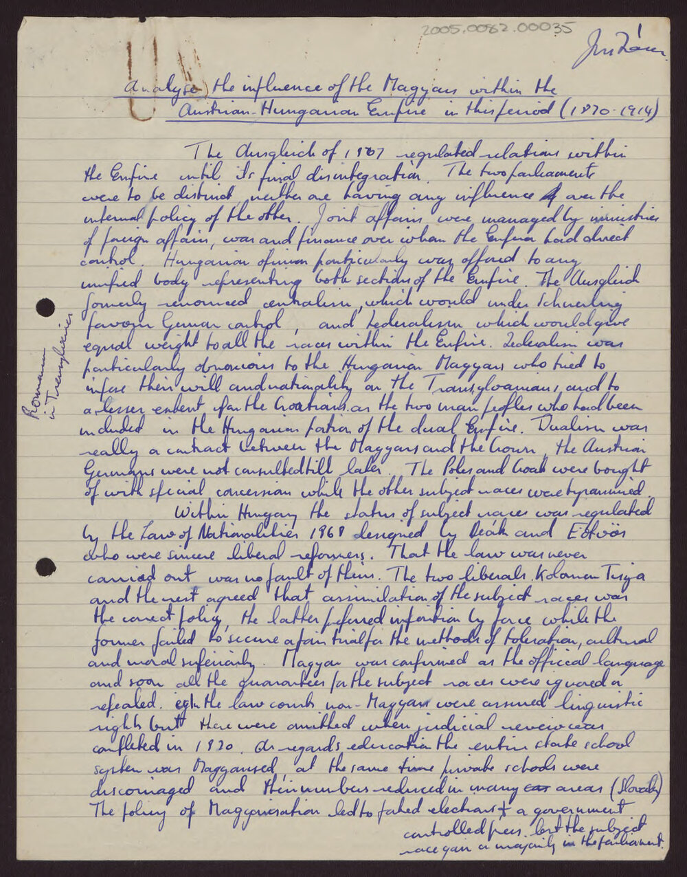 Analyse the influence of the Magyars within the Austrian Hungarian empire in this period 1870-1914