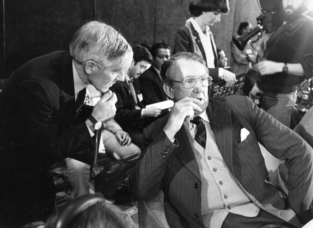 Malcolm Fraser and Tony Street at the Thirteenth South Pacific Forum in New Zealand.