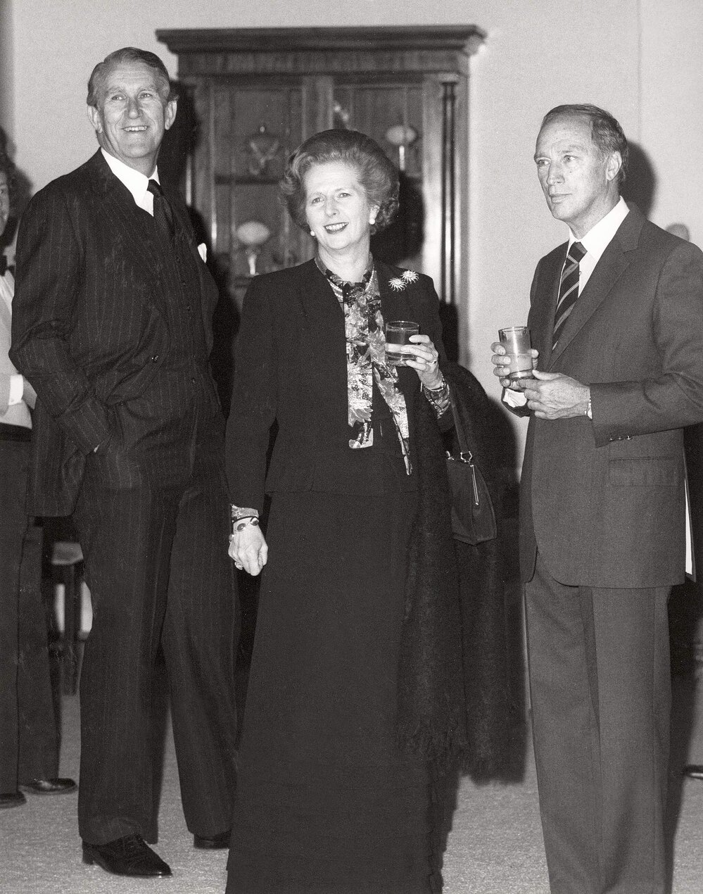 Malcolm Fraser, Margaret Thatcher and Pierre Trudeau at Government House, Canberra, Australian Capital Territory.