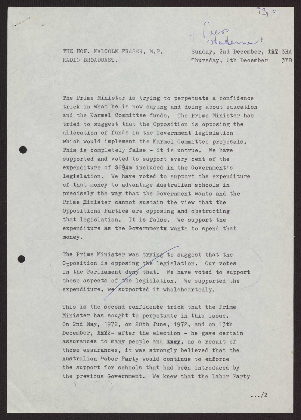 Karmel Committee, education