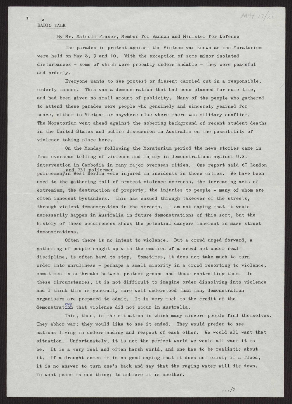 Moratorium marches, Vietnam