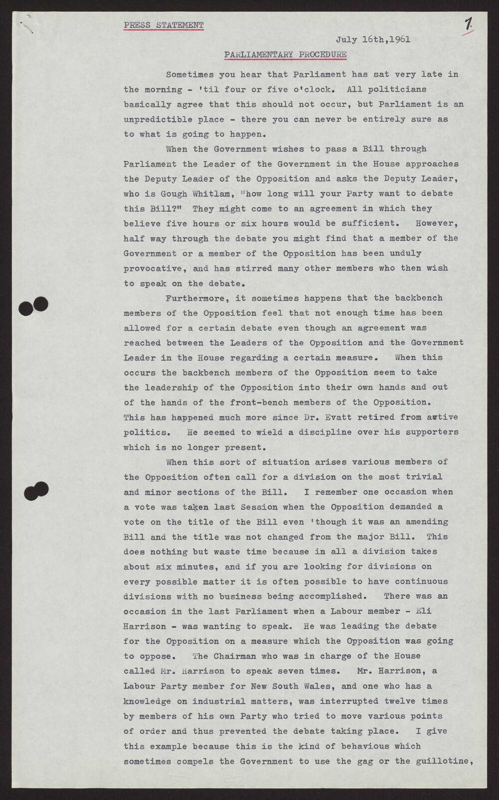 Parliamentary procedure