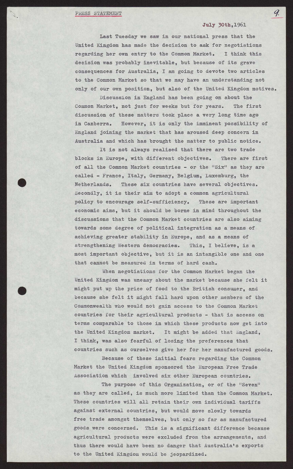 European common market