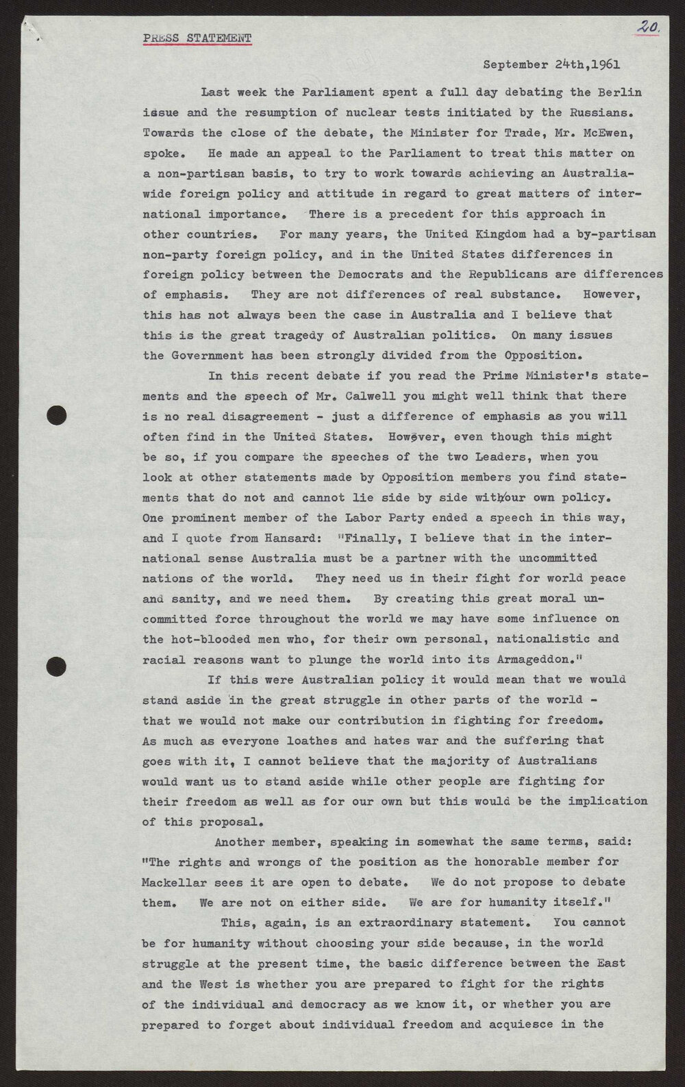 Berlin issue