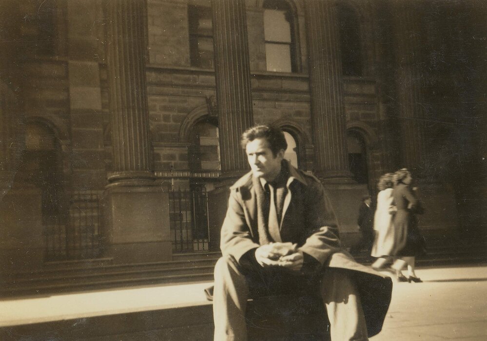Wesley Penberthy outside the State Library in Melbourne.