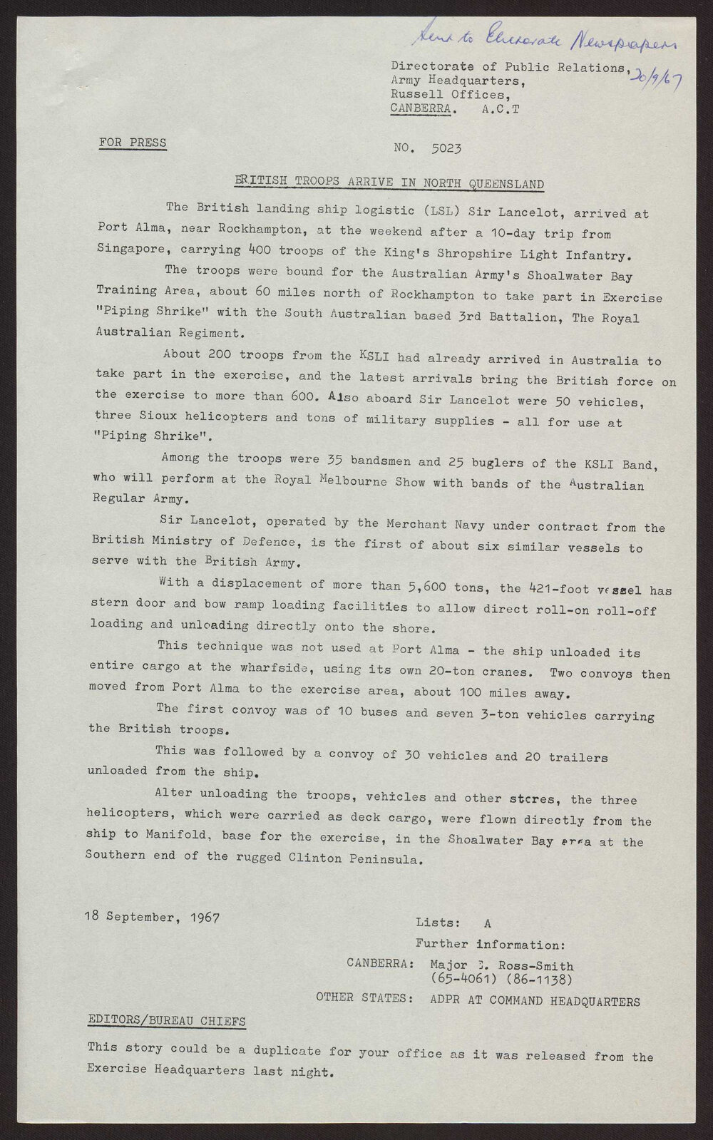 British troops arrive in North Queensland