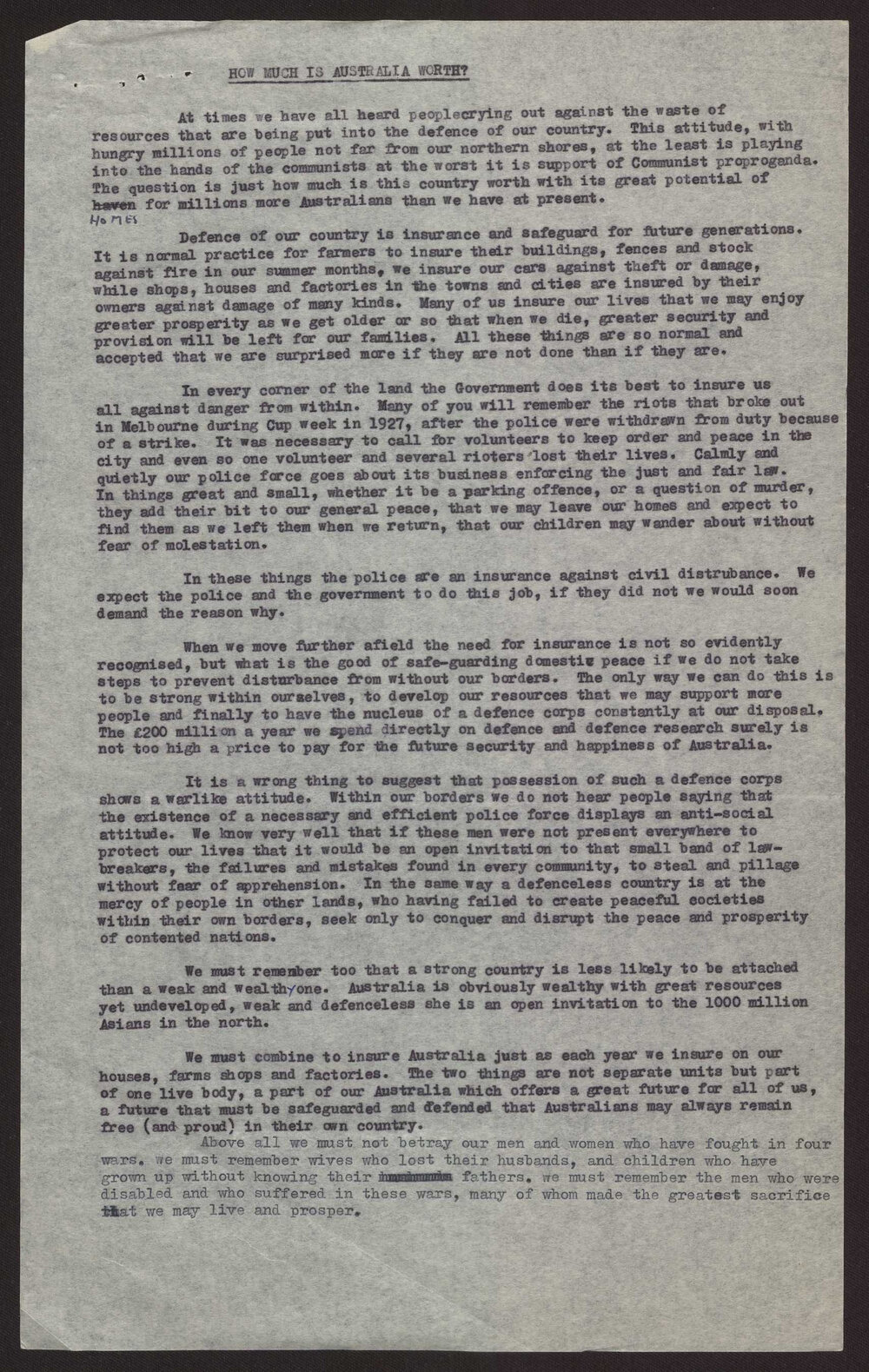 How much is Australia worth?