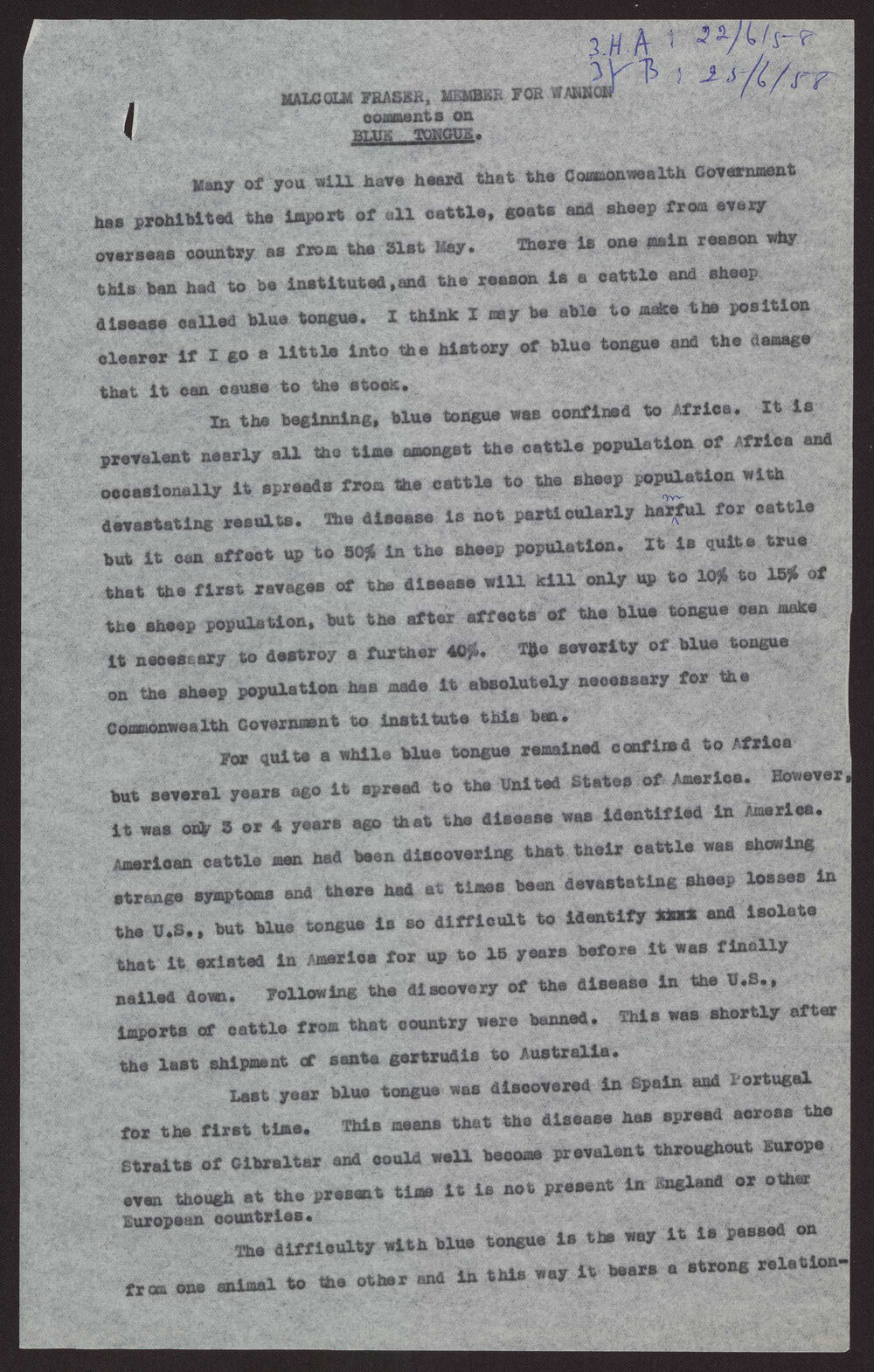 Blue Tongue (Cattle)