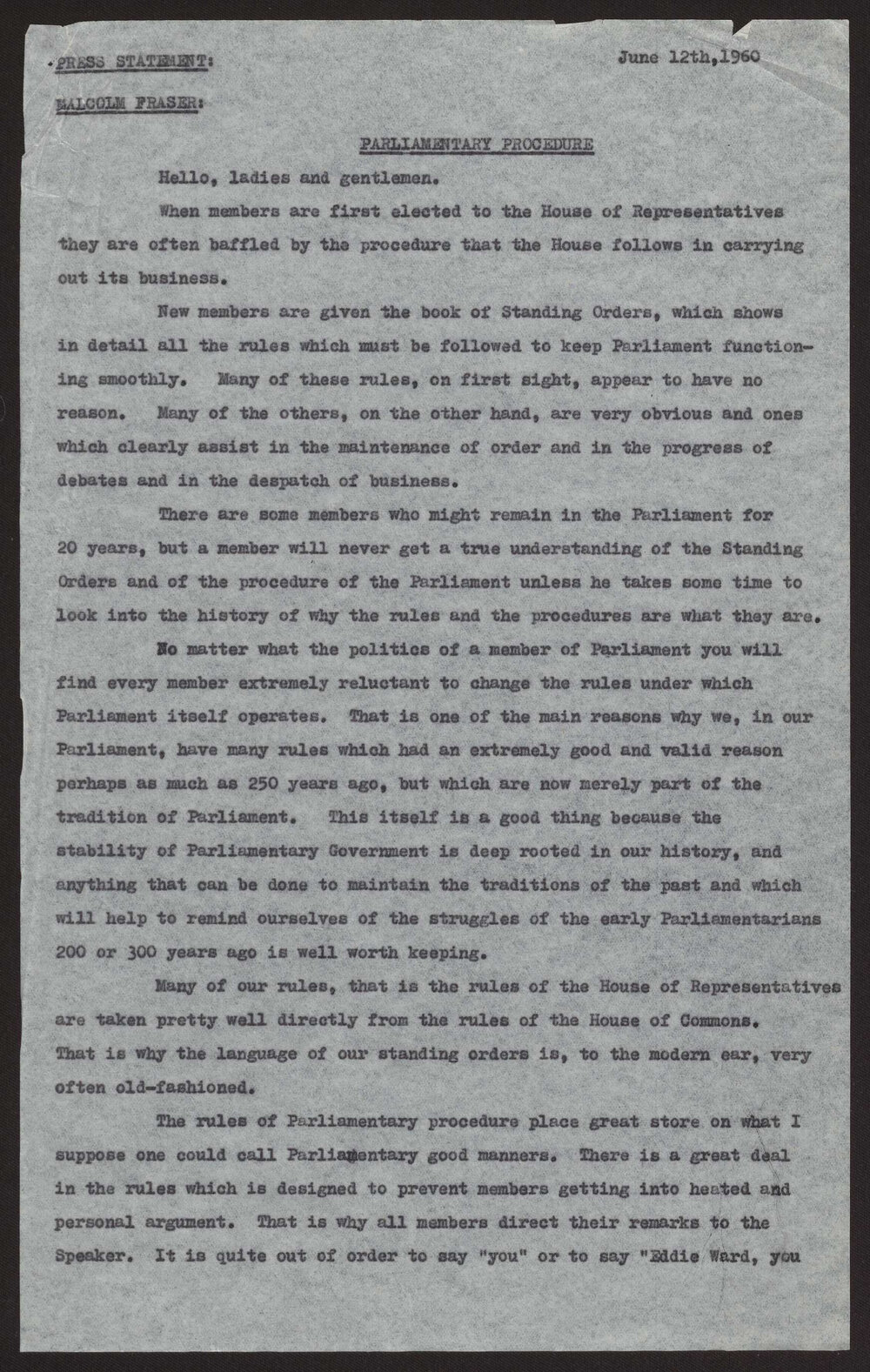 Parliamentary procedure