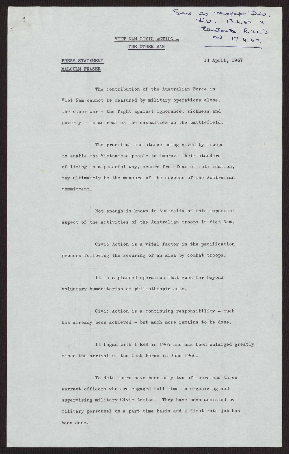 Vietnam Civic Action - the other war
