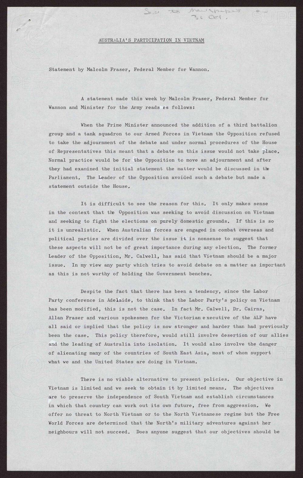 Australia's participation in Vietnam