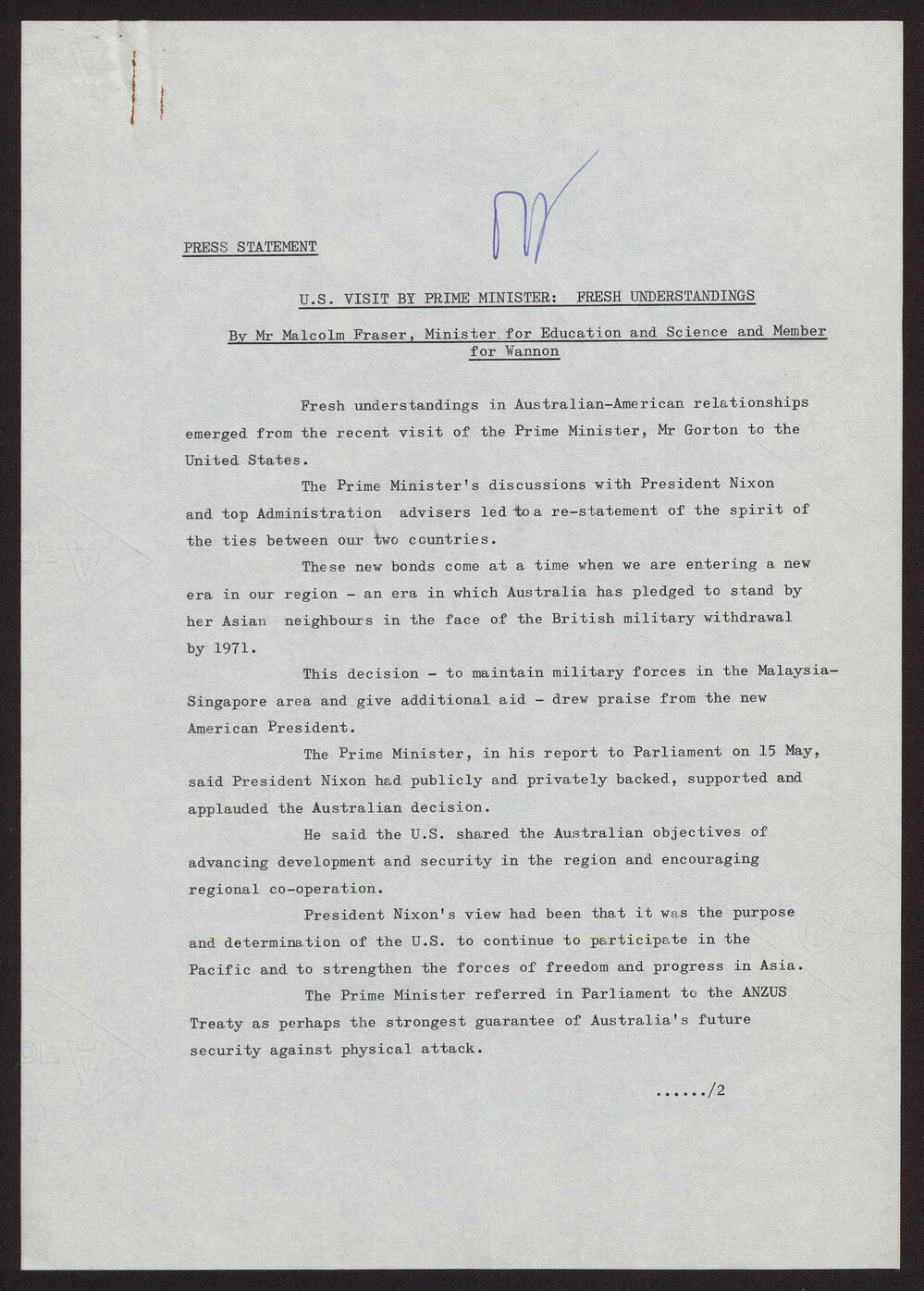 United States visit by Prime Minister