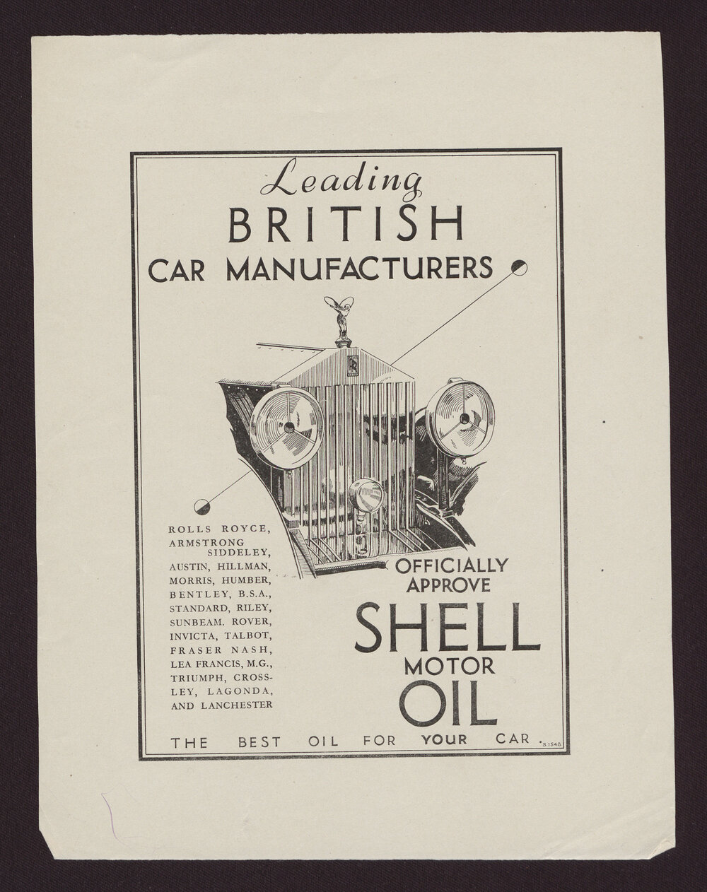 Collection of advertisements for Shell motor oils [5 of many]