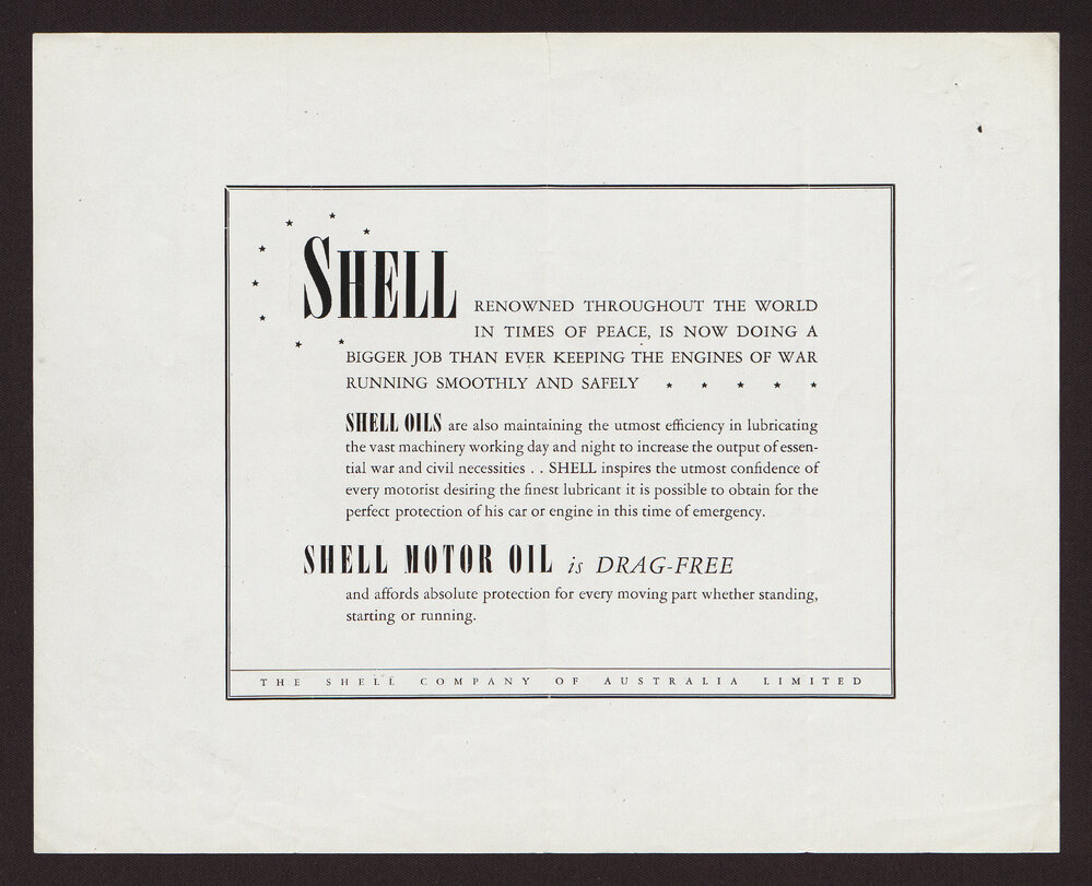 Collection of advertisements for Shell motor oils [14 of many]