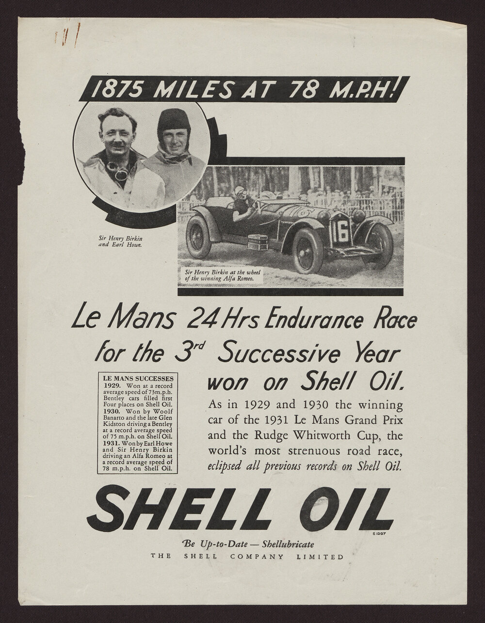 Collection of advertisements for Shell motor oils [23 of many]