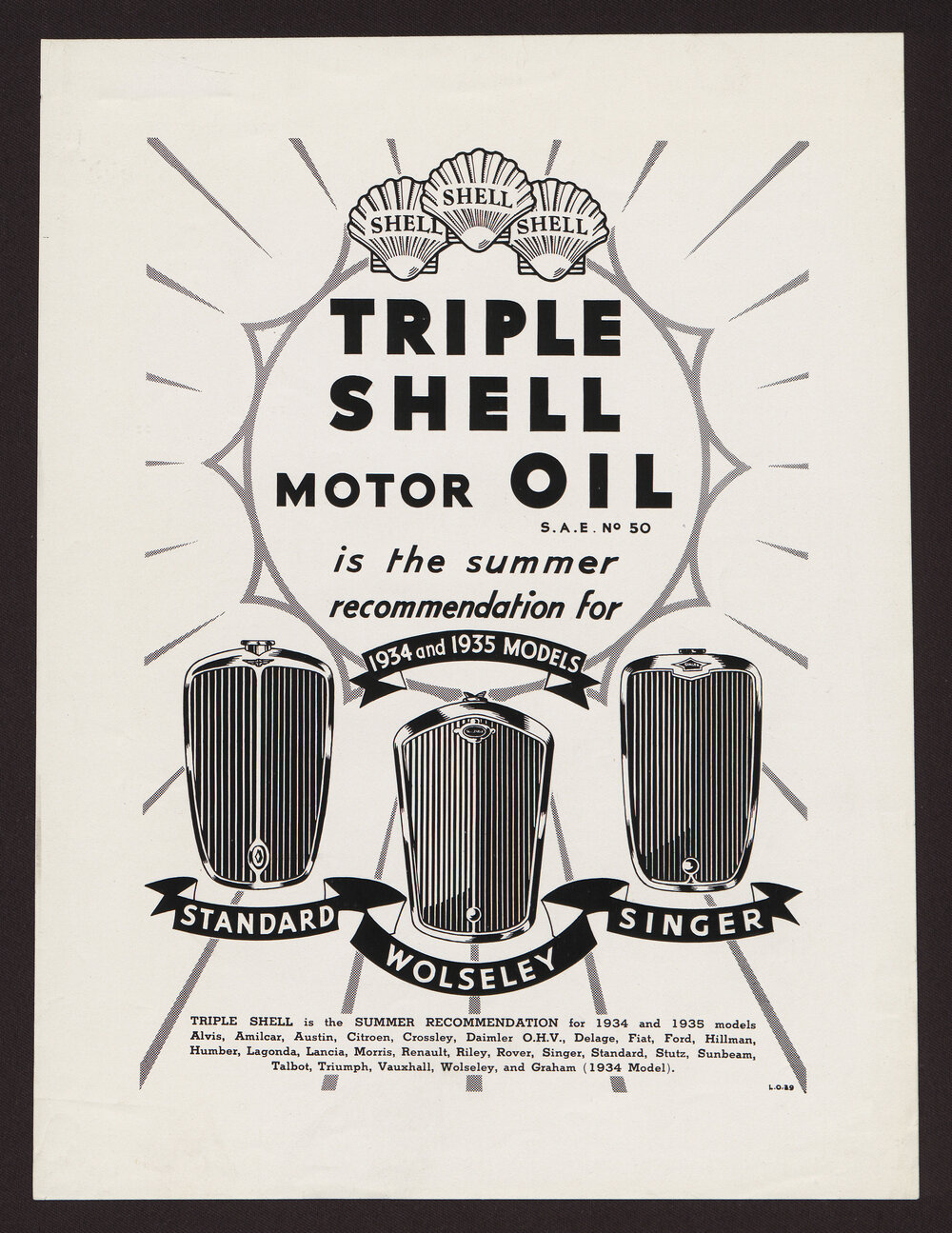 Collection of advertisements for Shell motor oils [26 of many]