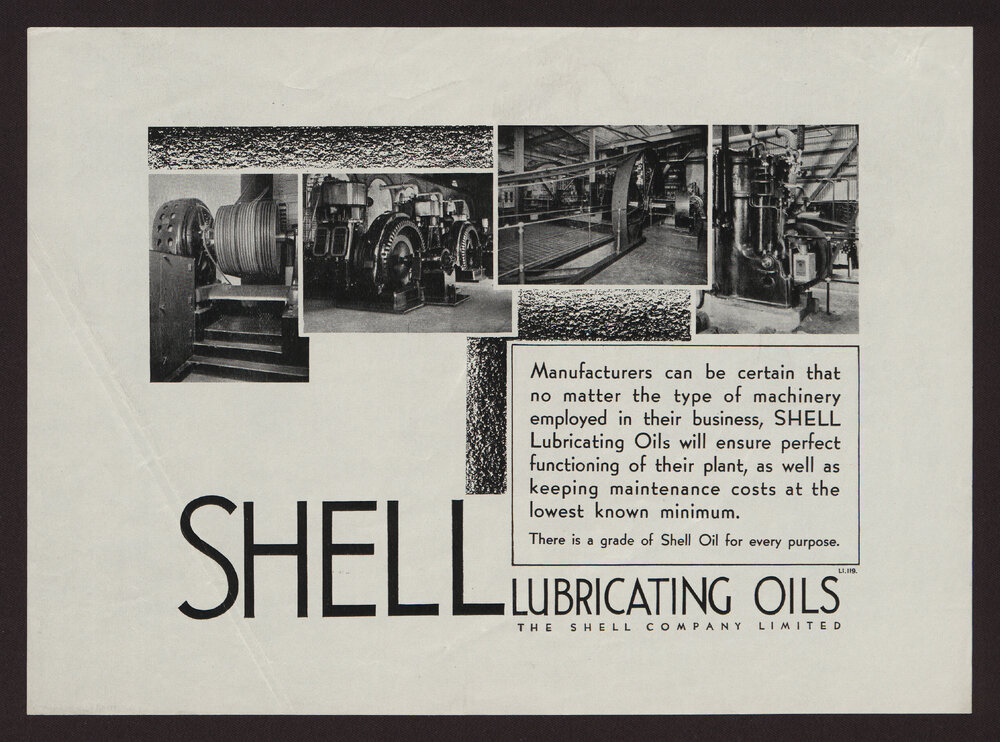 Collection of advertisements for Shell motor oils [30 of many]