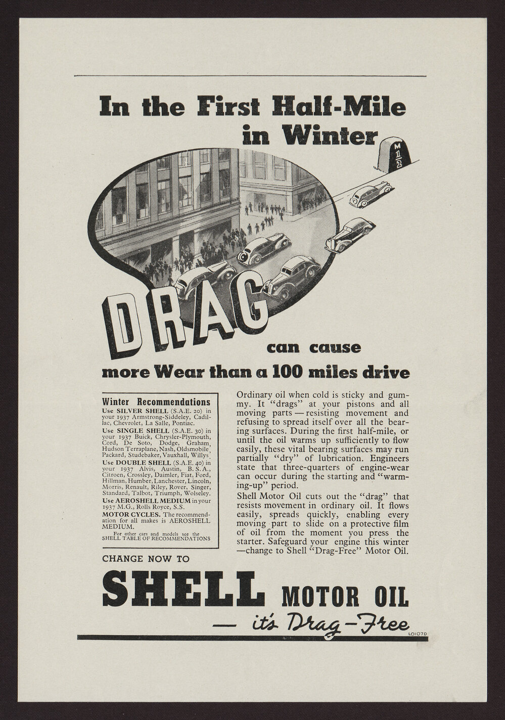 Collection of advertisements for Shell motor oils [33 of many]