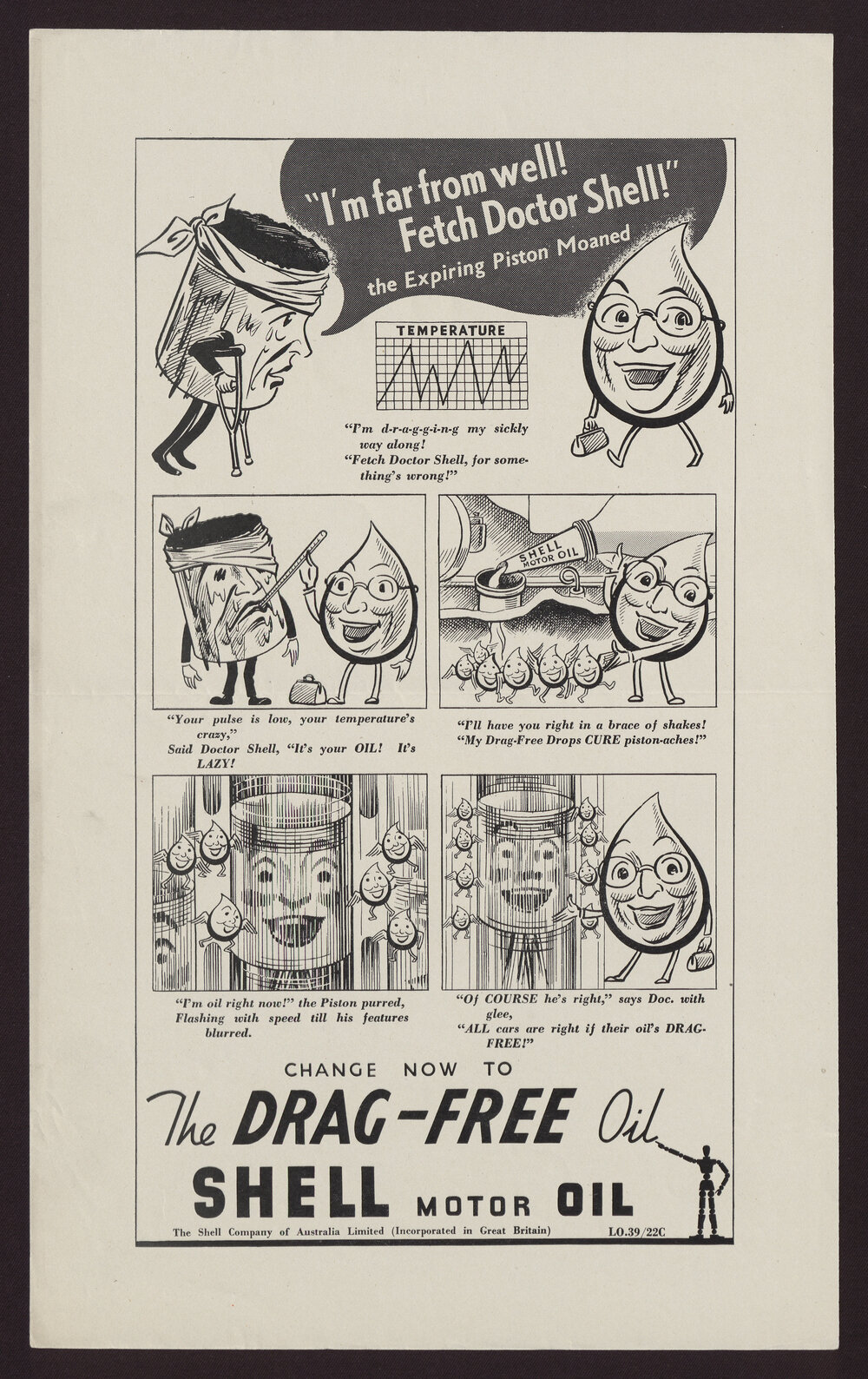 Collection of advertisements for Shell motor oils [39 of many]