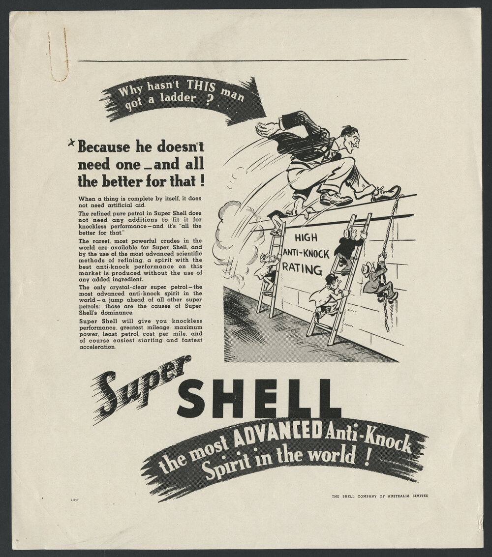 Collection of advertisements for Supershell petrol [17 of many]