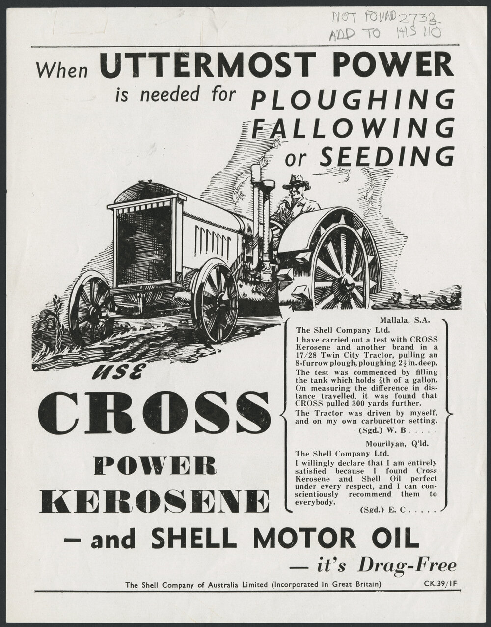 Advertisements for Cross Power Kerosene [2 of many]