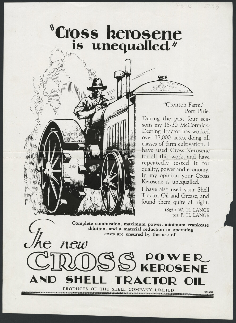Advertisements for Cross Power Kerosene [3 of many]