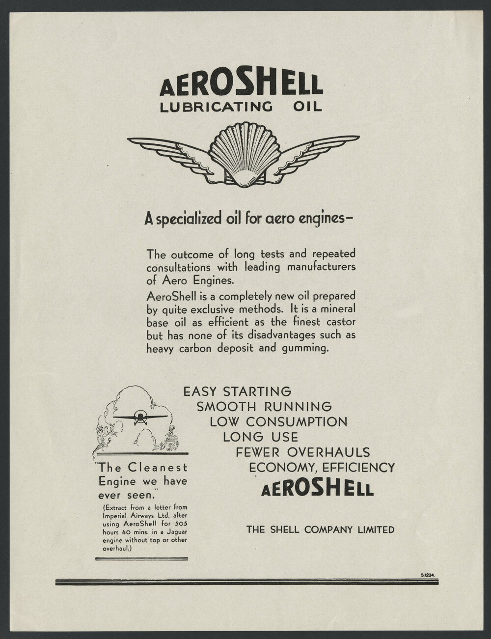 Shell Aviation Gasoline and aviation lubricants advertisements [2 of many]