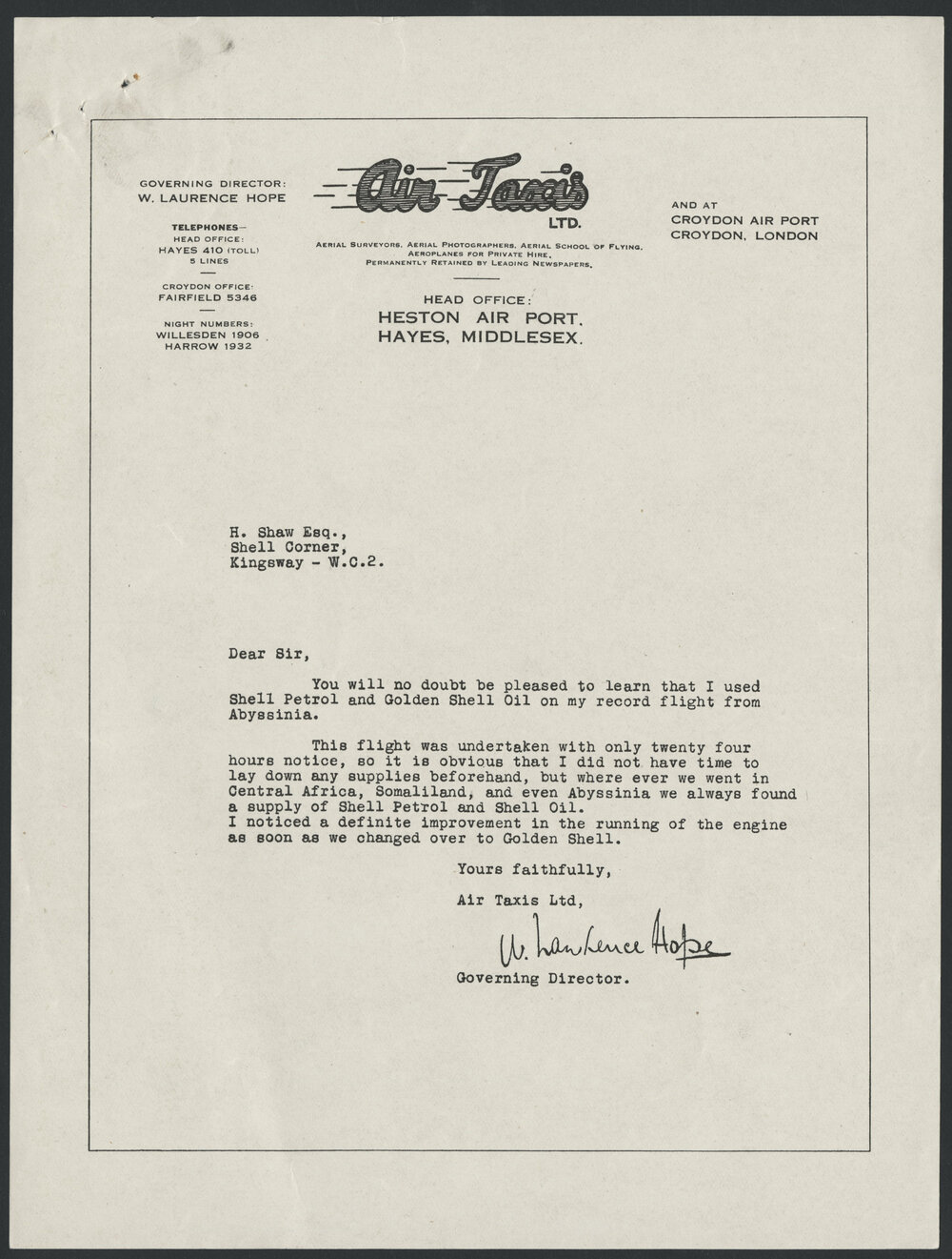 Shell Aviation Gasoline and aviation lubricants advertisements [13 of many]