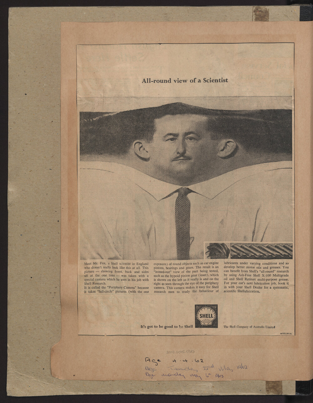 Press cuttings of Shell product advertising [1 of many]