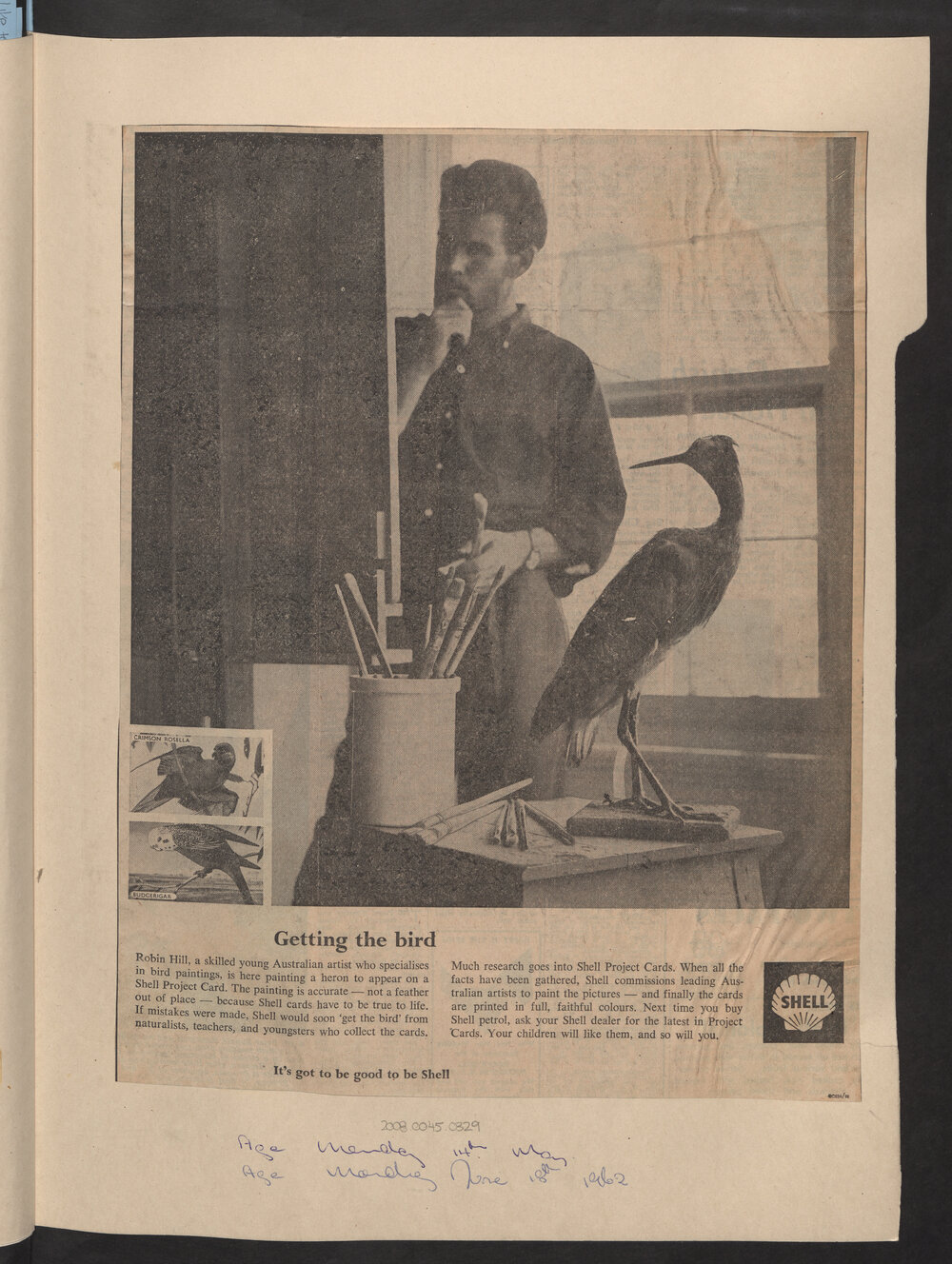 Press cuttings of Shell product advertising [10 of many]