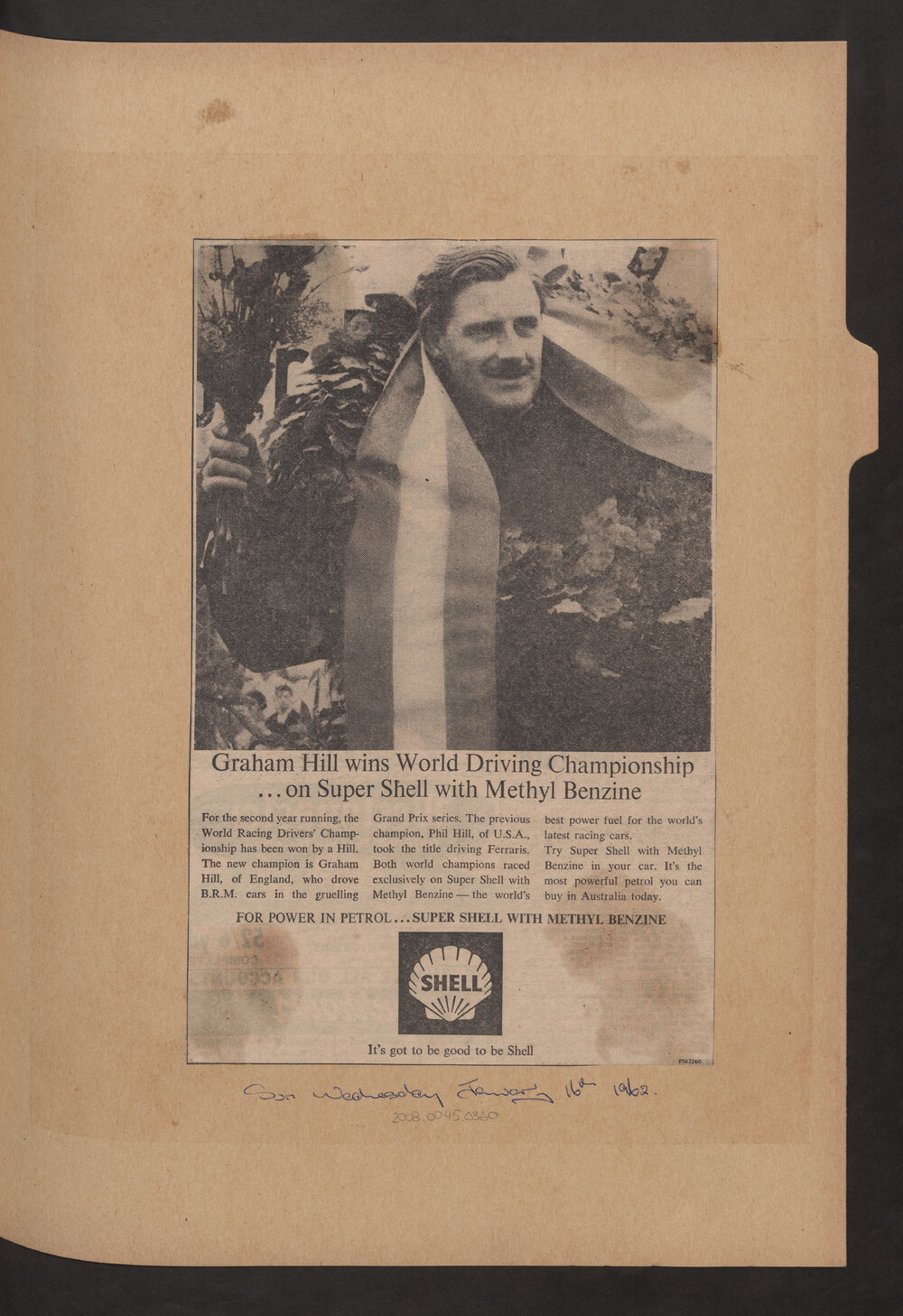 Press cuttings of Shell product advertising [41 of many]