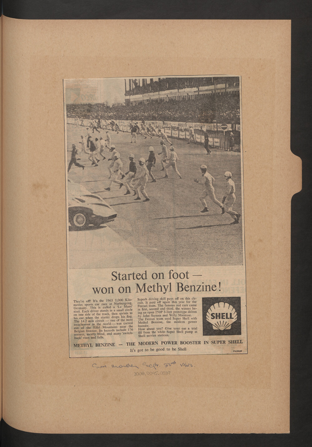 Press cuttings of Shell product advertising [70 of many]