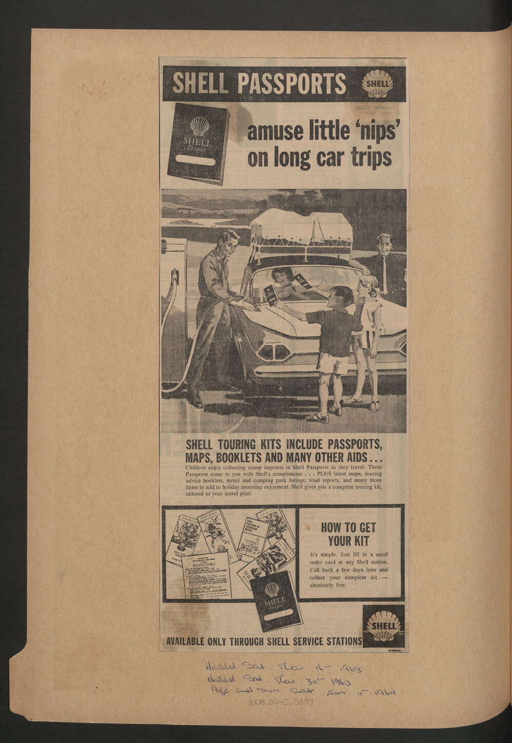 Press cuttings of Shell product advertising [78 of many]