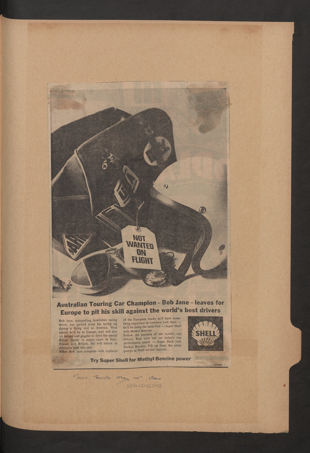 Press cuttings of Shell product advertising [94 of many]