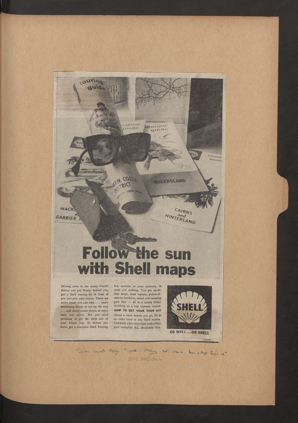 Press cuttings of Shell product advertising [95 of many]