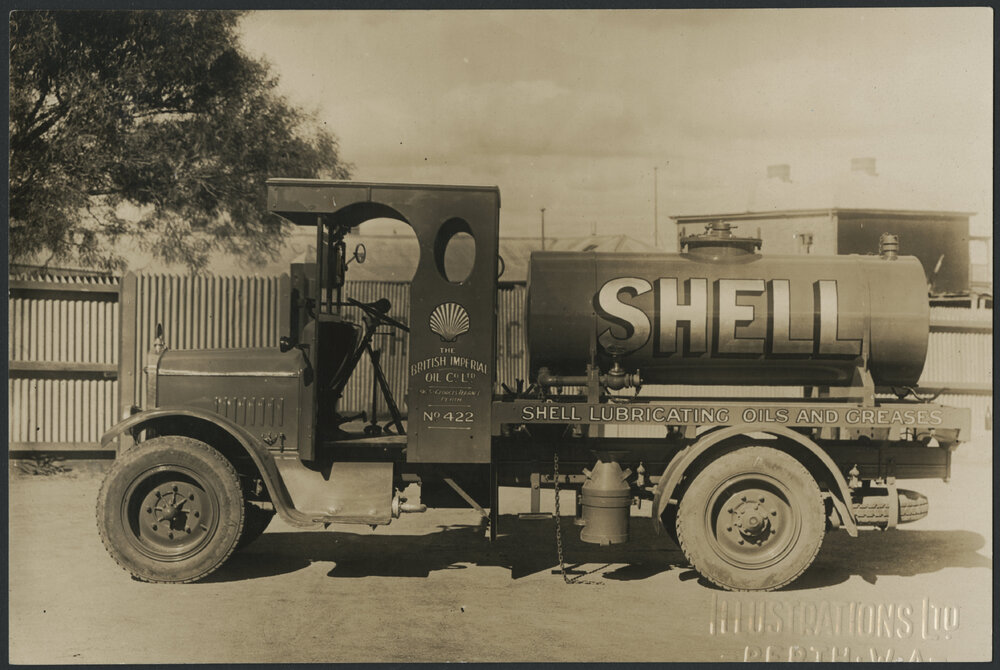Photographs of Shell tank trucks and other vehicles servicing Western Australia [3 of many]
