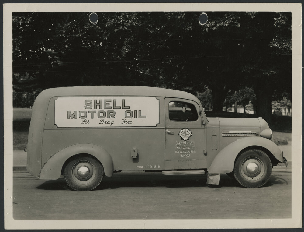 Photographs of Shell tank trucks and other vehicles servicing Victoria [1 of many]
