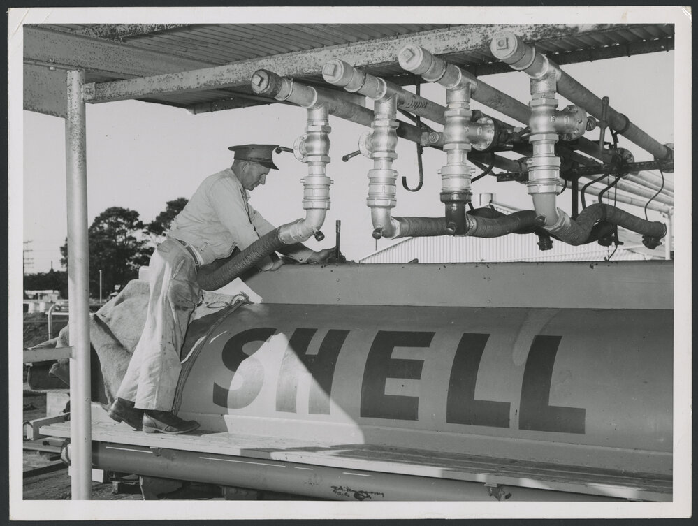 Photographs of Shell tank trucks and other vehicles servicing Victoria [2 of many]