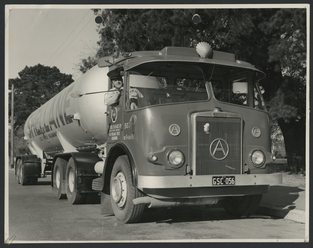 Photographs of Shell tank trucks and other vehicles servicing Victoria [7 of many]