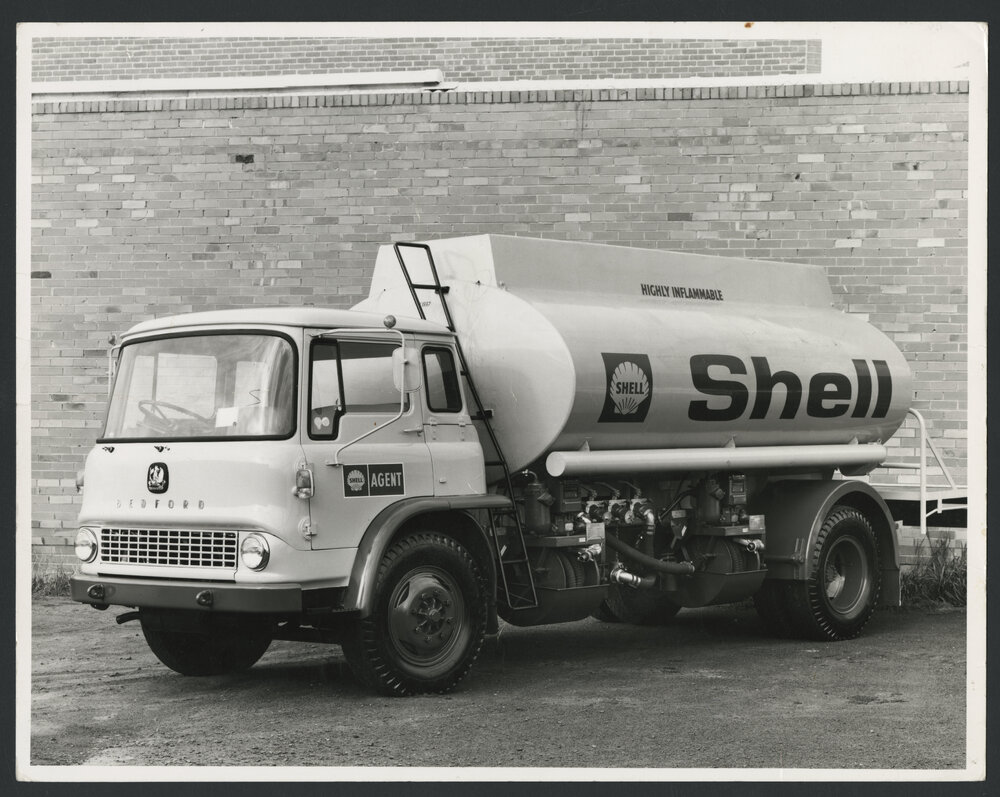 Photographs of Shell tank trucks and other vehicles servicing Victoria [9 of many]