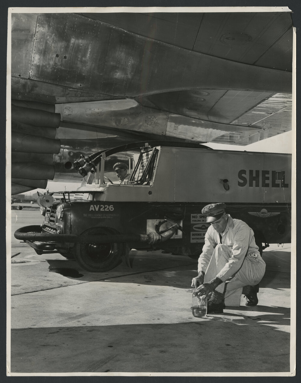 Photographs of aeroplanes, refueling services, flying boats and the flying padre [2 of many]