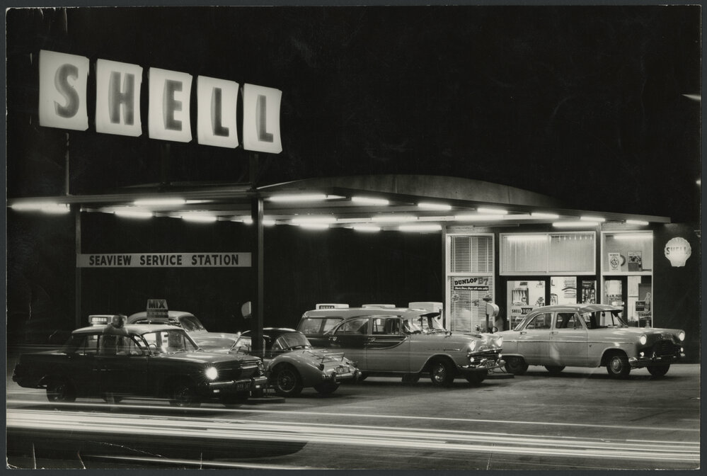 Shell service stations, 1927-1965 [18 of many]