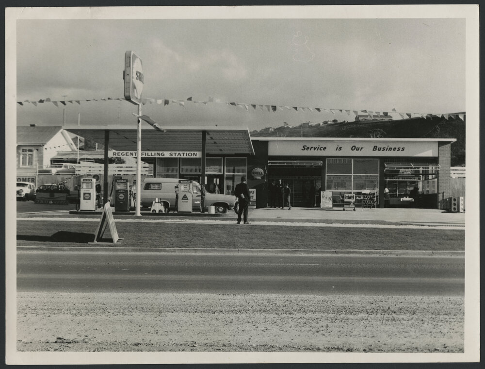 Shell service stations, 1927-1965 [23 of many]