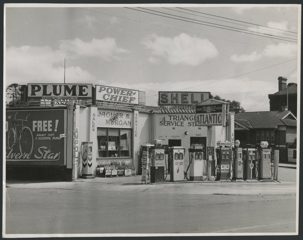 Shell service stations, 1927-1965 [33 of many]