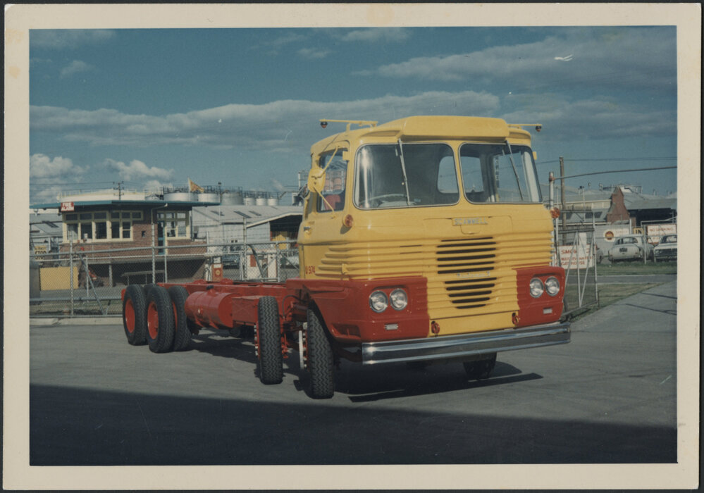 Coloured photographs of Shell tank trucks [1 of many]