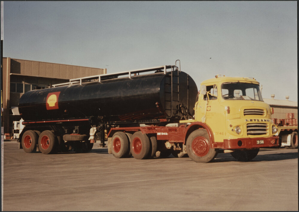 Coloured photographs of Shell tank trucks [4 of many]