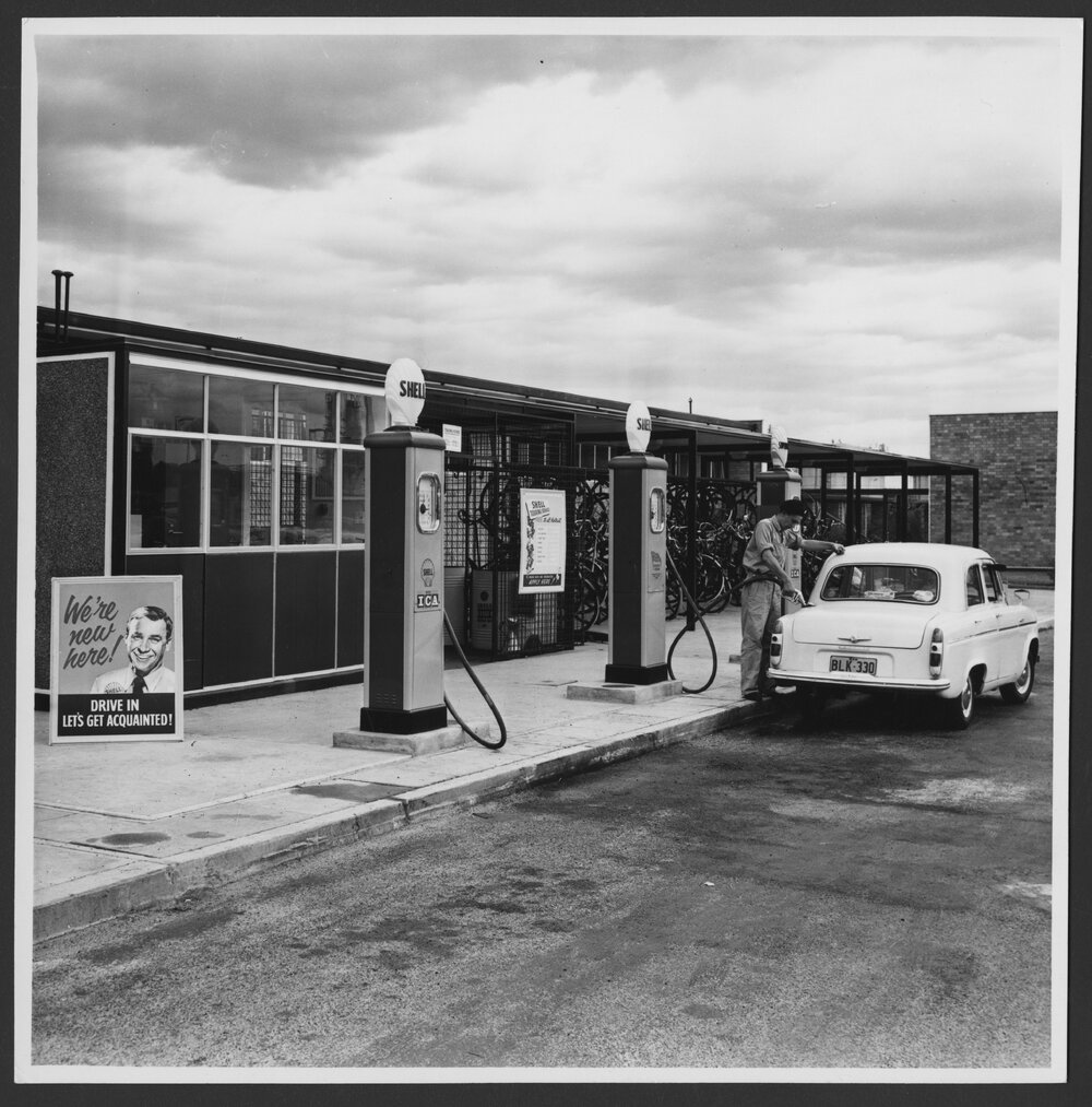 Photographs of Clyde Refinery entrance, administrative and staff amenities buildings, 1960s [5 of many]