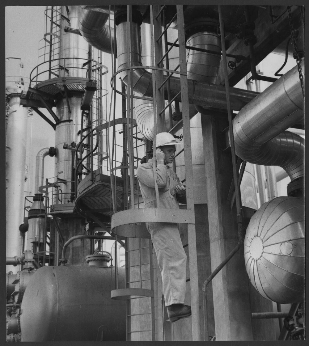 Photographs of workers at their jobs, special events, and training courses [2 of many]