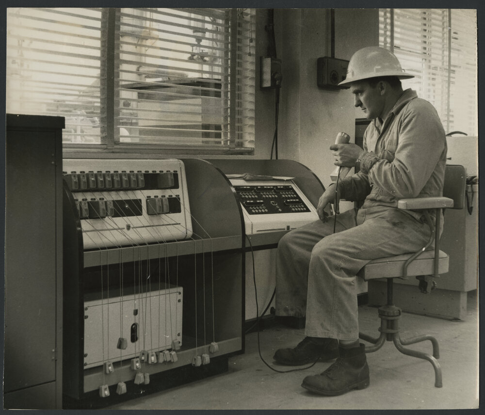 Photographs of workers at their jobs, special events, and training courses [3 of many]