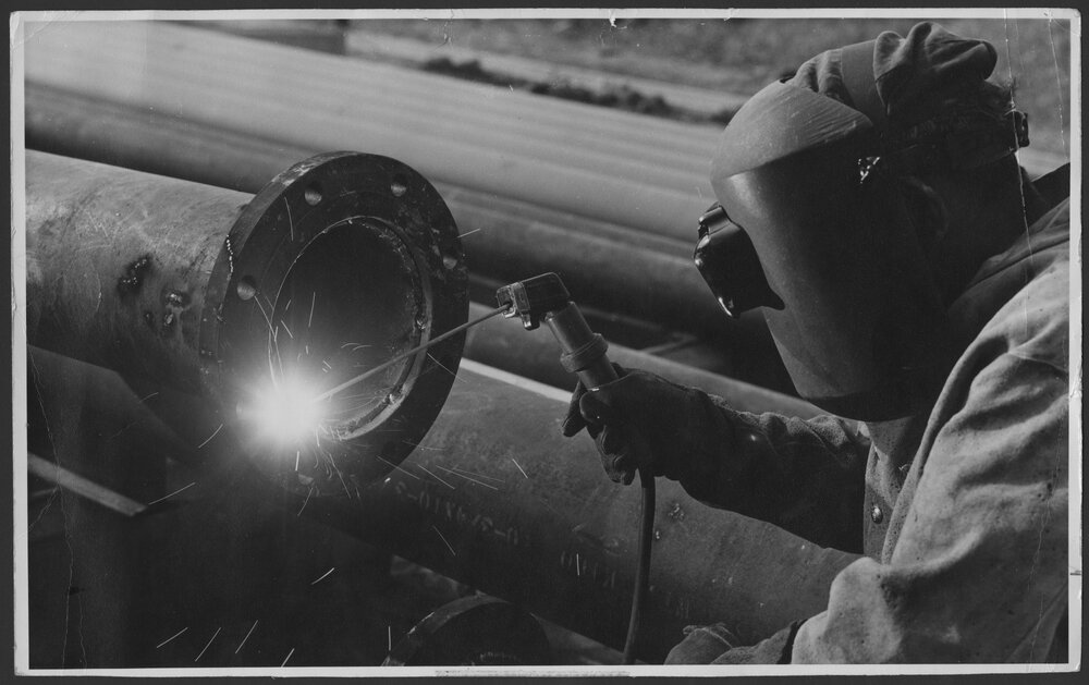 Photographs of workers at their jobs, special events, and training courses [9 of many]